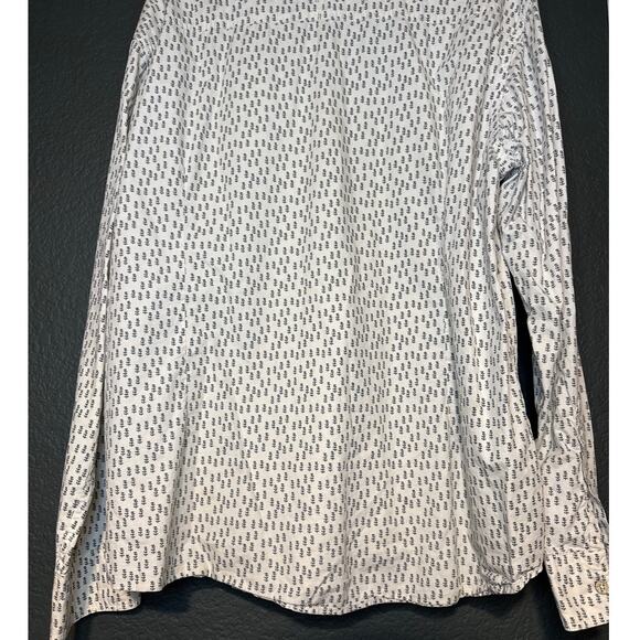 Flying Machine Extra Large White Print Button-Down Shirt 100% Cotton - Picture 4 of 4
